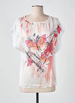 T-shirt imprimé fantaisie manches courtes blanc ALAN RED femme