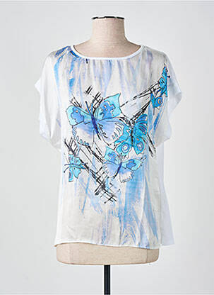 T-shirt imprimé fantaisie manches courtes bleu ALAN RED femme