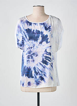 T-shirt imprimé fantaisie manches courtes bleu ALAN RED femme