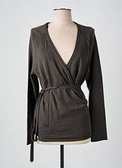 Gilet cache-cœur marron LE PETIT BAIGNEUR pour femme seconde vue