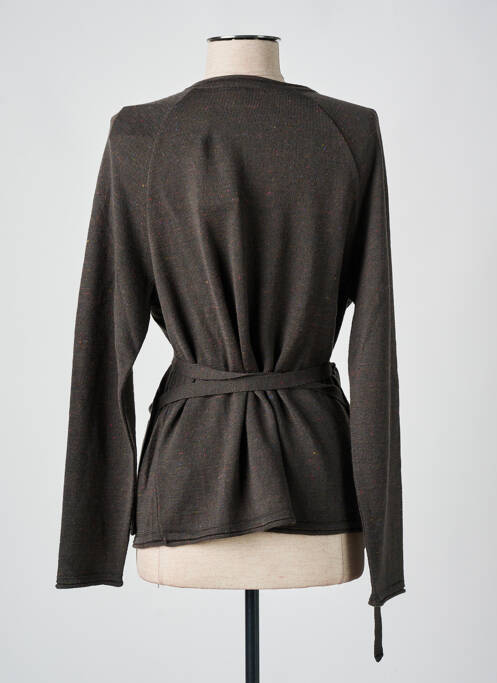 Gilet cache-cœur coupe cintrée marron LE PETIT BAIGNEUR femme