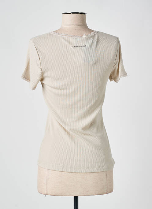 T-shirt stretch manches courtes beige VOODOO femme