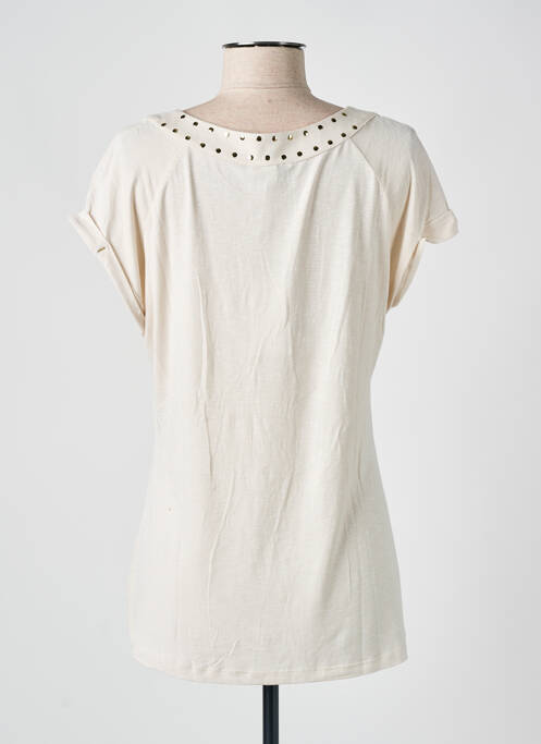 T-shirt stretch manches courtes beige VOODOO femme