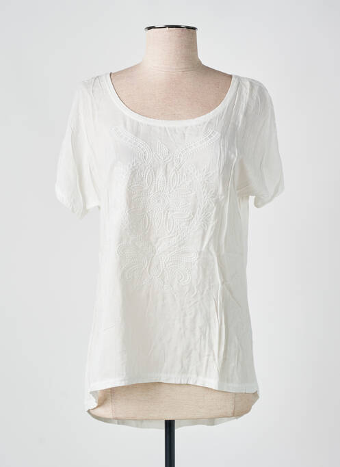 Blouse manches courtes manches courtes blanc VOODOO femme
