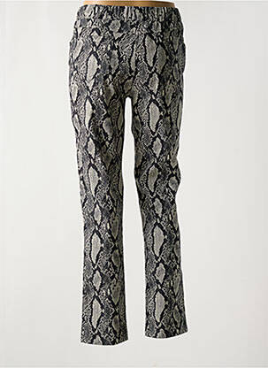 Pantalon slim taille élastique noir ELEONORA AMADEI femme