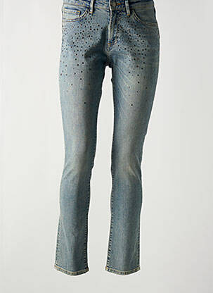 Jeans coupe slim broderie rivets taille normale bleu LE PETIT BAIGNEUR femme