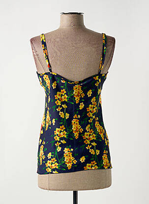 Top manches bretelles ajustables fines bretelles bleu ELEONORA AMADEI femme