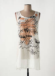 Top sans manche sans manche blanc ELEONORA AMADEI femme