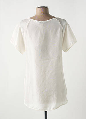 T-shirt sérigraphie floquée manches courtes blanc ELEONORA AMADEI femme