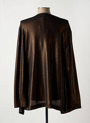 Gilet manches longues col v marron LE PETIT BAIGNEUR femme
