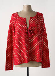 Gilet manches longues coupe cintrée rouge LE PETIT BAIGNEUR femme
