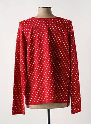 Gilet manches longues col rond rouge LE PETIT BAIGNEUR femme