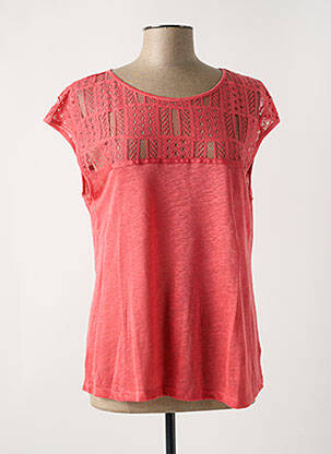 T-shirt coupe cintrée manches courtes rouge LE PHARE DE LA BALEINE femme
