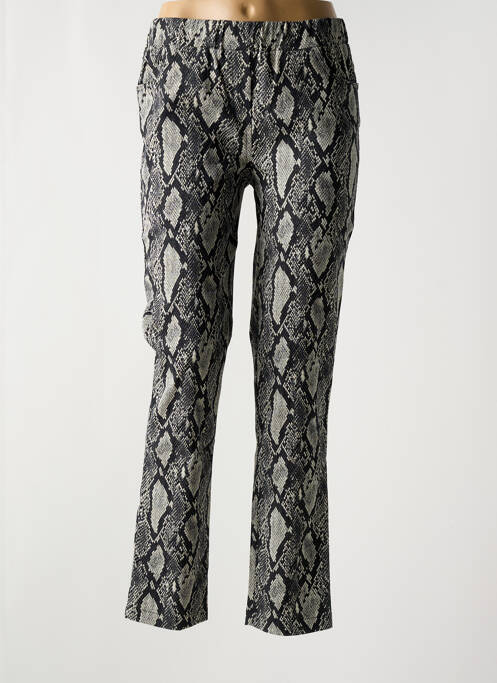 Pantalon slim taille élastique noir ELEONORA AMADEI femme