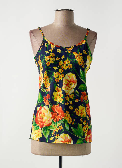 Top manches bretelles ajustables fines bretelles bleu ELEONORA AMADEI femme