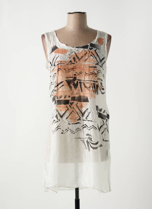 Top sans manche sans manche blanc ELEONORA AMADEI femme