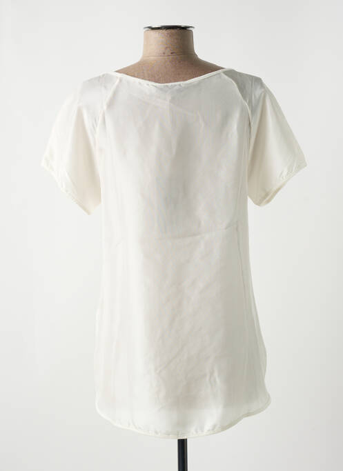 T-shirt sérigraphie floquée manches courtes blanc ELEONORA AMADEI femme