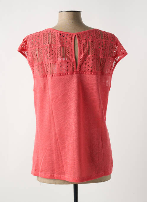 T-shirt coupe cintrée manches courtes rouge LE PHARE DE LA BALEINE femme