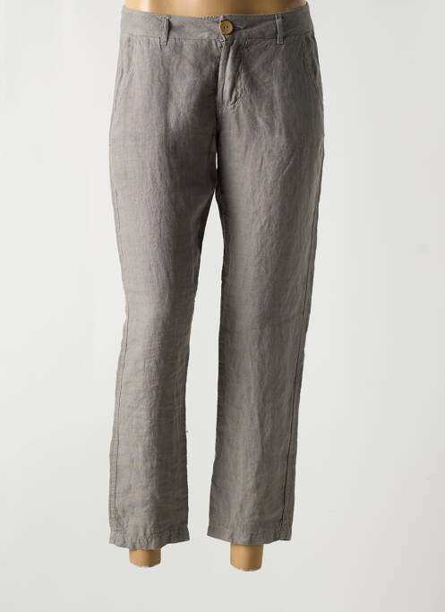 Pantalon 7/8 gris LE PHARE DE LA BALEINE pour femme
