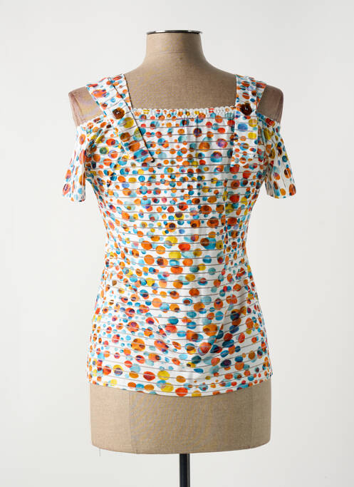 Top blanc LO! LES FILLES pour femme