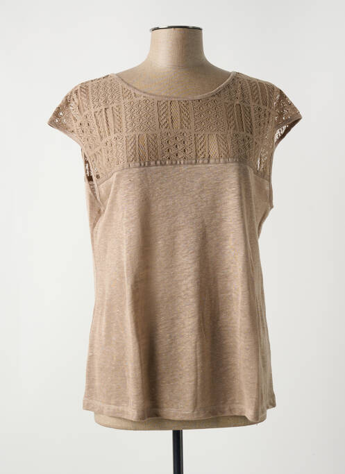 T-shirt marron LE PHARE DE LA BALEINE pour femme