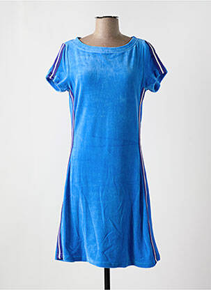 Robe mi-longue manches courtes manches courtes bleu BAKERY LADIES femme
