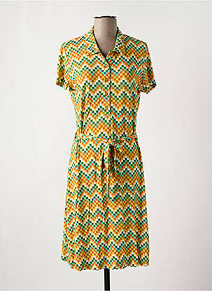 Robe mi-longue manches courtes manches courtes jaune BAKERY LADIES femme