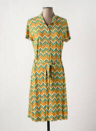 Robe mi-longue manches courtes manches courtes jaune BAKERY LADIES femme