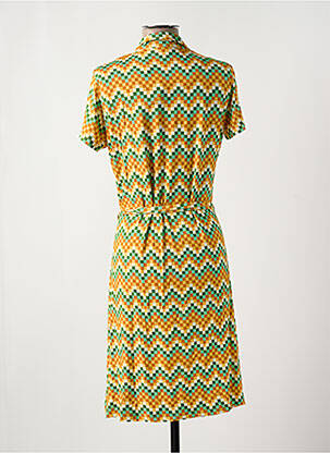 Robe mi-longue manches courtes manches courtes jaune BAKERY LADIES femme
