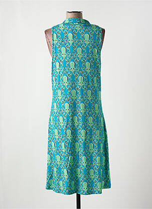 Robe mi-longue imprimé fantaisie sans manche bleu BAKERY LADIES femme