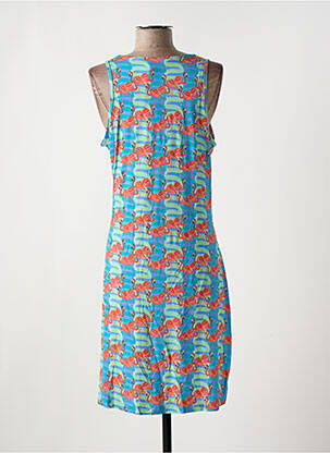 Robe mi-longue imprimé fantaisie sans manche bleu BAKERY LADIES femme