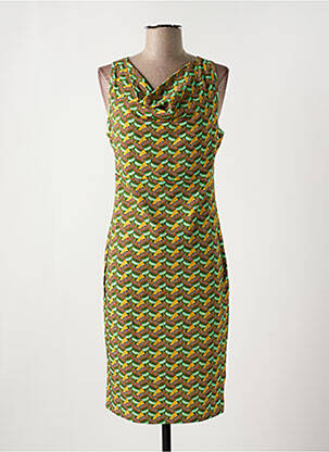 Robe mi-longue imprimé fantaisie sans manche vert BAKERY LADIES femme