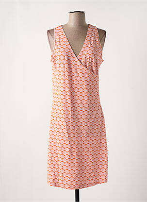 Robe mi-longue imprimé fantaisie sans manche rose BAKERY LADIES femme
