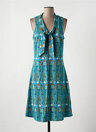 Robe mi-longue imprimé fantaisie sans manche bleu BAKERY LADIES femme