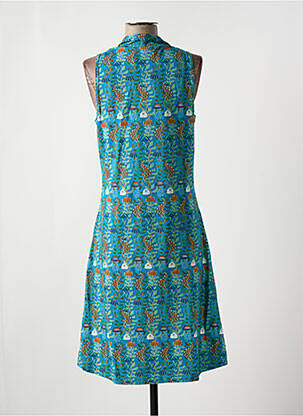 Robe mi-longue imprimé fantaisie sans manche bleu BAKERY LADIES femme