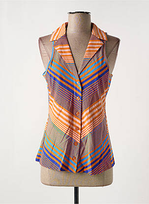 Chemisier coupe cintrée sans manche orange BAKERY LADIES femme
