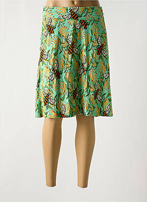 Jupe mi-longue stretch vert BAKERY LADIES femme