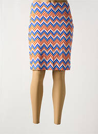 Jupe mi-longue stretch orange BAKERY LADIES femme