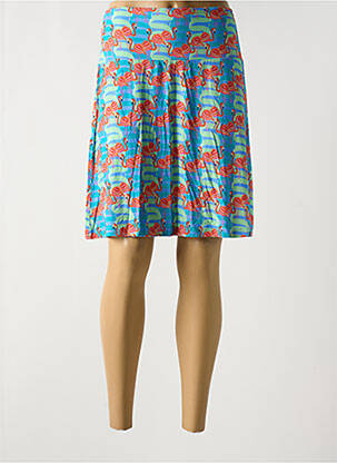 Jupe mi-longue stretch bleu BAKERY LADIES femme