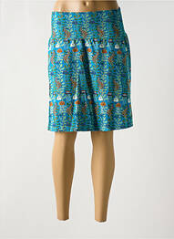 Jupe mi-longue coupe droite bleu BAKERY LADIES femme
