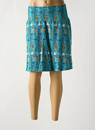 Jupe mi-longue coupe droite bleu BAKERY LADIES femme