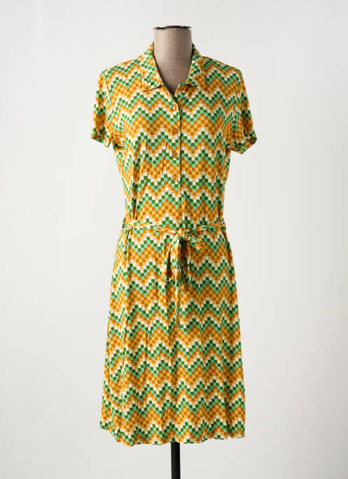 Robe mi-longue manches courtes manches courtes jaune BAKERY LADIES femme
