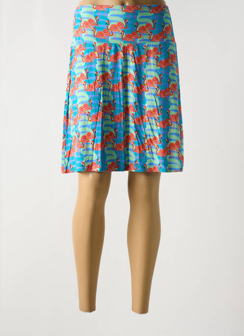 Jupe mi-longue coupe évasée bleu BAKERY LADIES femme