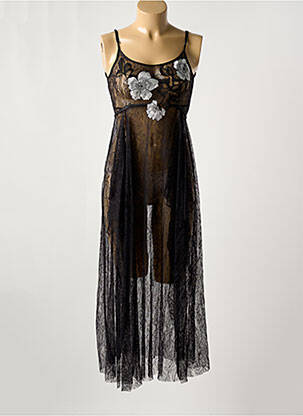 Nuisette/combinette légère et transparente noir MARJOLAINE femme