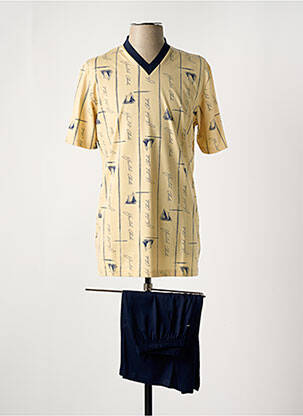 Pyjashort imprimé fantaisie jaune CHRISTIAN CANE homme