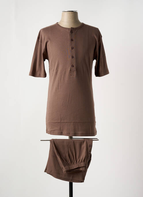 Pyjashort marron CHRISTIAN CANE pour homme
