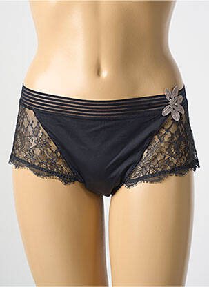 Shorty tissage satiné noir MARIE JO femme