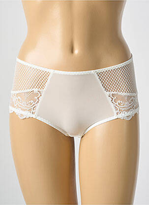 Shorty broderie dentelle de calais beige LEJABY femme