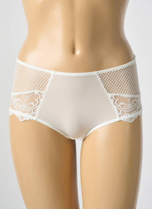 Shorty broderie dentelle de calais beige LEJABY femme