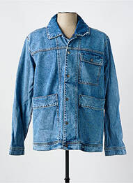 Veste casual fermeture boutonnée sur le devant bleu PIONEER homme